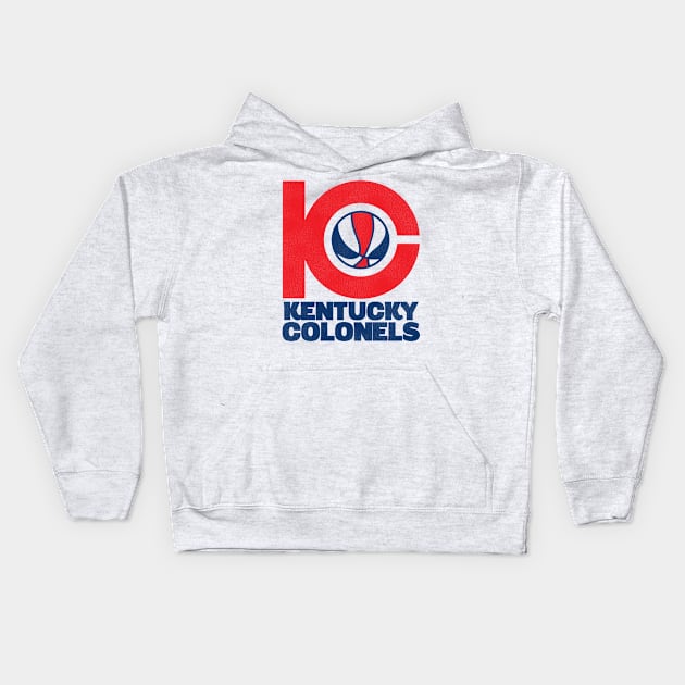 Defunct Kentucky Colonels Basketball Kids Hoodie by Defunctland